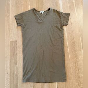 Prologue Green V-Neck Tshirt Dress